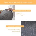 Round Cutting Board with Handle - Flexible, Plastic, Heavy Duty - Kitchen with Handles - Imagen 5