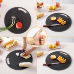 Round Cutting Board with Handle - Flexible, Plastic, Heavy Duty - Kitchen with Handles - Imagen 7