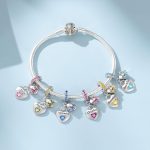 LNQOBU 925 Silver Pendant Birthstone Charms Beads for Bracelets Heart Pendant,Birthday Gifts for Women,Mother's Day Gift - Imagen 3