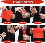 2 pieces magic thumb props, magic trick, magic accessory, and 2 red tissues, 1 large and 1 small, suitable for everyone, for the magic item party - Imagen 3