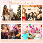 Body and face paint kit, children's make-up kit, 12 colours palette 18 reutlable plants, washable face paint for children, safe non-toxic daily use and creative activities - Imagen 7