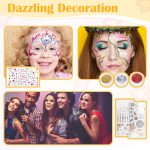 Face Painting Kit for Children 20 Colors - Hypoallergenic Makeup with Stencils, Glitter and Brushes - Carnival, Halloween, Children's Parties, Birthdays - Imagen 4