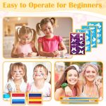 Face Painting Kit for Children 20 Colors - Hypoallergenic Makeup with Stencils, Glitter and Brushes - Carnival, Halloween, Children's Parties, Birthdays - Imagen 5