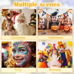 Face Painting Kit for Children 20 Colors - Hypoallergenic Makeup with Stencils, Glitter and Brushes - Carnival, Halloween, Children's Parties, Birthdays - Imagen 7