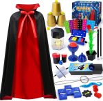 Magic Kit, Magic Set with Wizard Costume for Kids, Magic Tricks for Kids Age 6 7 8 9 10 11 12 Years Old