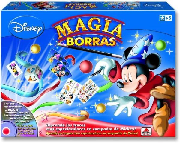 BORRAS - Disney Magic | Mickey Magic Edition, Personalized Tricks with Mickey Mouse House Characters | 15 Magic Tricks and an Explanatory DVD | Ages 5 (14404)