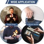 lalago Large Premium Magic Flaming Fire Wallet, Magical Flame Fire Wallet for Shows, Flame Wizard Trick Wallet, Magician Stage Street Imaginable Magic Show Requisisite - Imagen 6