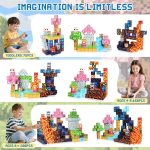 Magnetic Blocks Building Children, 150 Pieces Magnetic Children, 3D Magnetic Constructions Creative Montessori Toy for Children 3 4 5 6 7 8 9 10 Years Inch - Imagen 3