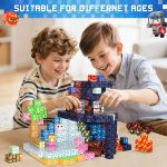 Magnetic Blocks Building Children, 150 Pieces Magnetic Children, 3D Magnetic Constructions Creative Montessori Toy for Children 3 4 5 6 7 8 9 10 Years Inch - Imagen 7