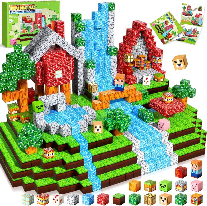 Magnetic Building Blocks for Children, Magnetic Construction Set with Magnetic Pieces, Building Blocks for Children Educational Montessori for 3 4 5 6 7 8 9 10 Years Truck
