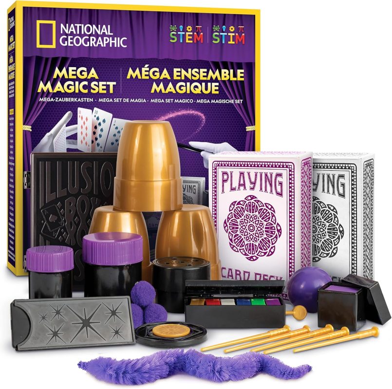 Blue Marble National Geographic Mega Magic Set for Kids - 65 Magic Tricks to Perform with Step-by-Step Video Instructions from a Professional Wizard