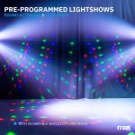 MAX PARTYBAR12 LED Party Lighting Kit with PAR and Derby Bulbs, Auto Shows or DMX Lights, Remote Control and Tripod, Ideal for DJs, Events, Weddings and Portable Nightclubs - Imagen 4