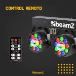 BeamZ Partybar3 Music Controlled or Standalone DJ Light System DMX, 4 PARs RGB with Magic Balls - Disco Accessory (LED Disco Laser Projector, RGB 8 Channel) Disco Lights Stand - Imagen 5
