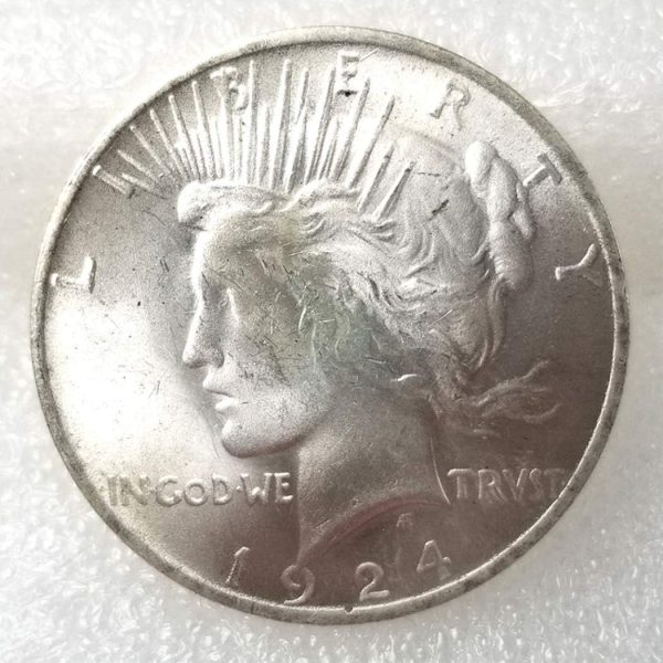 1924 Rare Liberty Morgan Dollars Antique One Dollar Coin -American US Old Coin - Hobo Nickel Uncirculated USA Morgan Dollar Coin Type That Makes Life Easier
