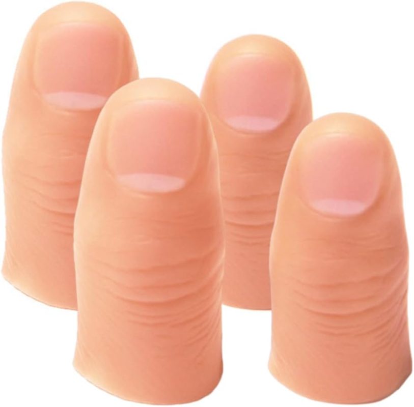 4 Pcs Magic Fingers for Magic Tricks, Artificial Fingers for Illusions, Magic Accessories for Parties and Shows
