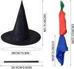6 Pieces Adult Children's Magic Set, Magic Hat Wand Magic Wand Scarves, Magic Tricks Props for Beginners, Easy Street Magic Tricks Accessories (6PCS) - Imagen 2