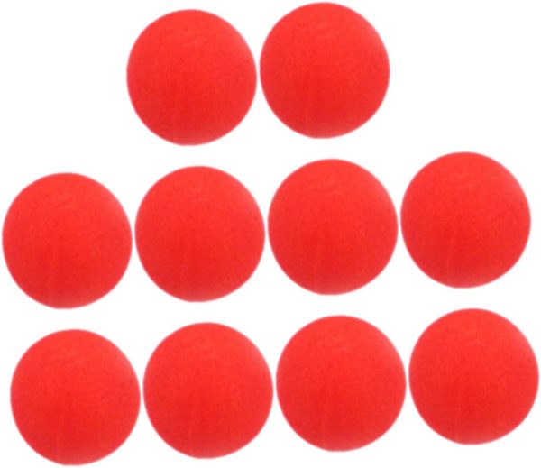 Abaodam 10piezas Bola De Esponja Roja para Cosplay Bolas De Esponja para Festivales Accesorios para Trucos Decoraciones De Accesorios para Presentaciones De Trucos De para Fiestas
