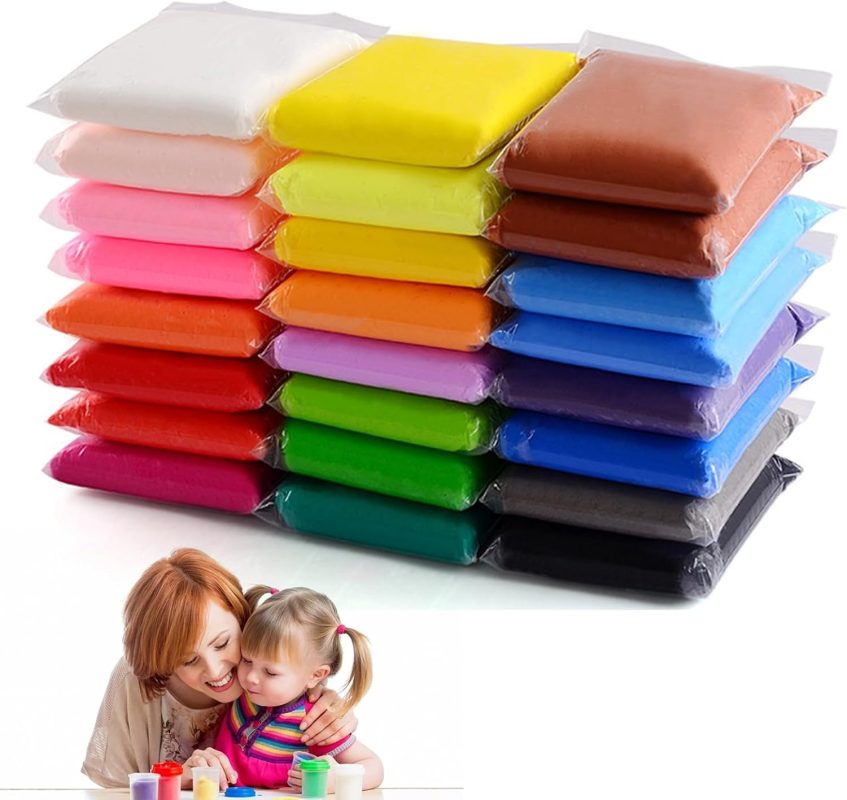 Air Dry Clay Set - 24 Colors Polymer Clay for Modeling - Ultra Light Magic Putty Set with Tools