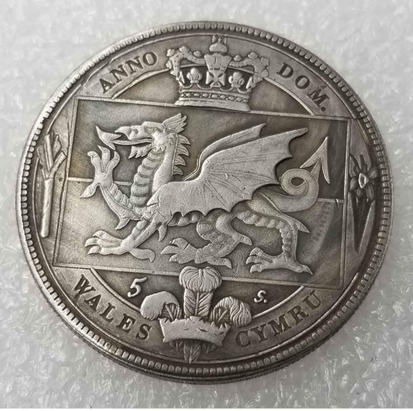 Ancient British Welsh Crown Coin 1887 Uncirculated Ancient British Coin Old Lucky Memorial Coin Discover History of Coins