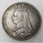 Ancient British Welsh Crown Coin 1887 Uncirculated Ancient British Coin Old Lucky Memorial Coin Discover History of Coins - Imagen 2