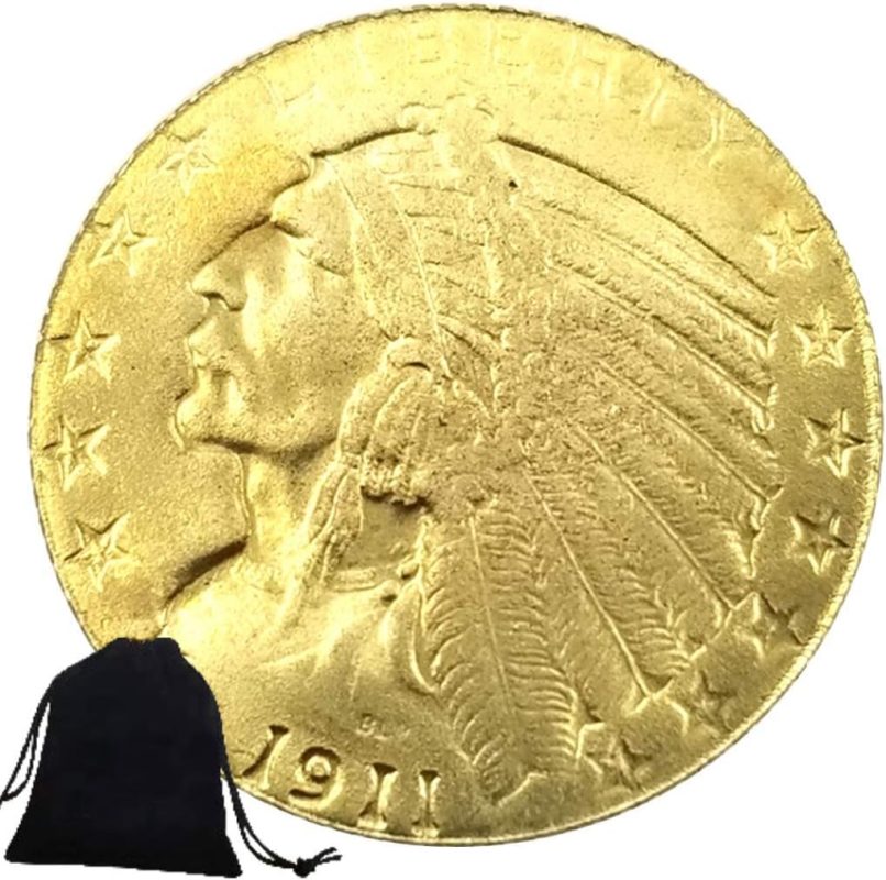 Antique Coins 1911 American Commemorative Coins with Nickel Indian Head and Antique USA Coins, Funny World Coins - Morgan Dollar Coins and