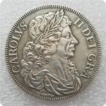 Antique Crafts Moneda Antigua de dólar de Plata británica 1663#2723