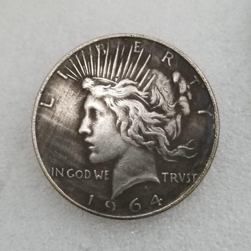 Antique Crafts USA 1964 Silver Dollar Silver Plated Brass #2111