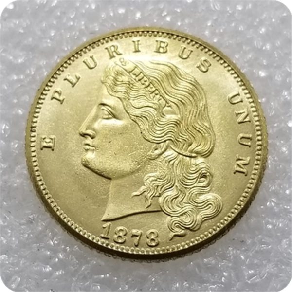 Artesanías Antiguas EE. UU. EE. UU. 1878 Monedas conmemorativas extranjeras de 5 dólares dólar de Plata * 617