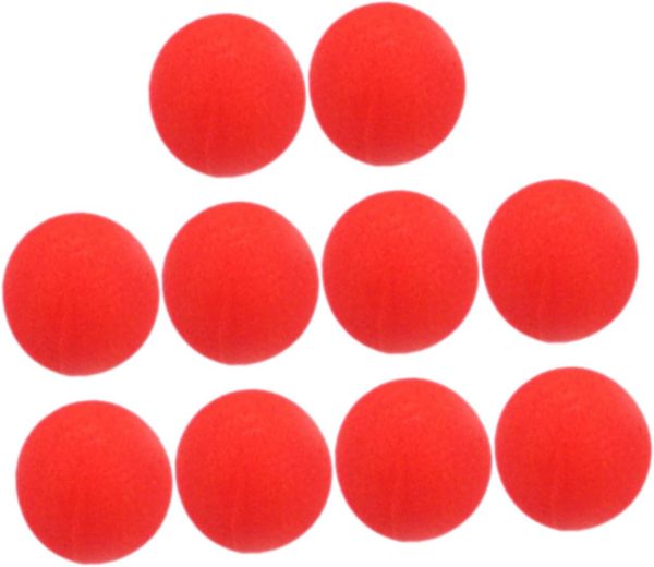 BESPORTBLE Bola De Esponja Roja y Bola De Esponja para Magos Profesionales Tamaño 4.5 Cm Suave Ligera Accesorios para Trucos Callejeros y Espectáculos Pack De 10 Unidades