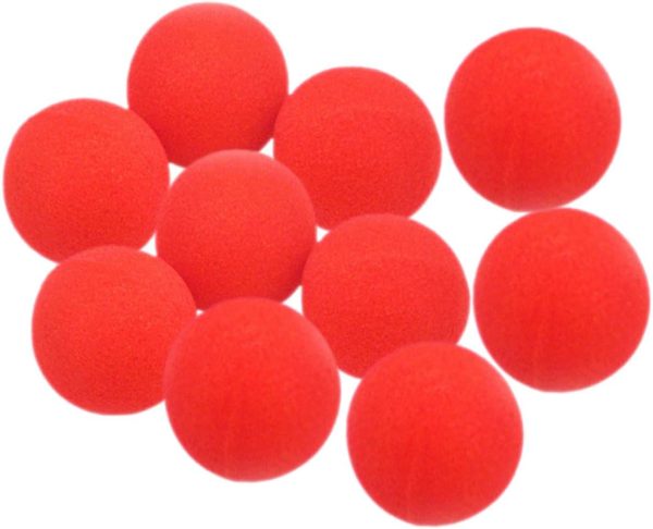 BESTonZON 10 Piezas Bola De Esponja Roja Mágica para Trucos Clásicos Callejeros Accesorios De Actuación Juguete De Truco Adultos Suministros De Mago Esponja Magica Pelota