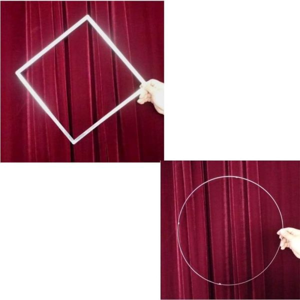 Circle to Square (Stainless Steel) Close-up Magic Tricks, Street Comedy Magic Props