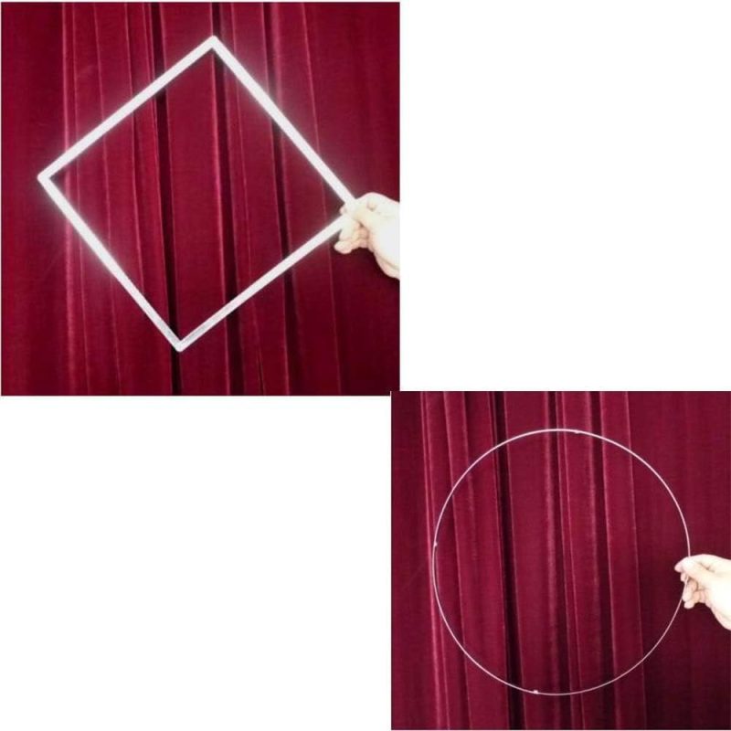 Circle to Square (Stainless Steel) Close-up Magic Tricks, Street Comedy Magic Props
