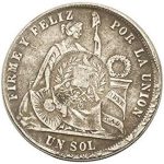 Colección de Monedas de época 1871 Perú Valle del dólar de Plata Redondo de Plata Colección Dragón Océano Regalo conmemorativo de la Moneda