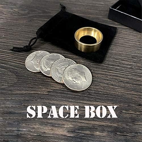DJ·Wang Space Box Magic tricks Coin Appear disappear Magic wizard Close-up Illusions Support tricks Mentalism Funny Magic
