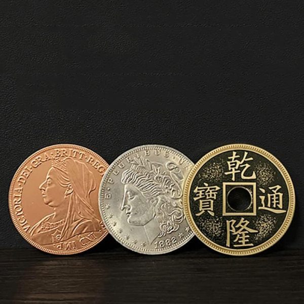 DJ·Wang Ultimate CSB Deluxe Set Magic Tricks Coin Appear Disappear Transform Magic Wizard Close Up Illusions Tricks Accessories Mentalism