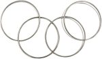 Enjoyer Set of 4 metal rings, magic tricks, illusions, magnetic link ring, magic tricks, wizard accessories, diameter 30 cm
