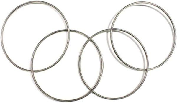 Enjoyer Set of 4 metal rings, magic tricks, illusions, magnetic link ring, magic tricks, wizard accessories, diameter 30 cm
