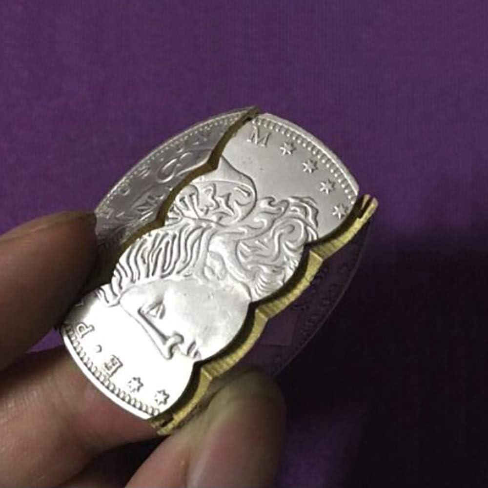 Enjoyer Three Folding Coins Morgan Version Coin Magic Tricks Coin Enjoyer Three Folding Coins Morgan Version Coin Magic Tricks Coin Through Bottle Magie Close-up Accessories Street Magic Gimmick
