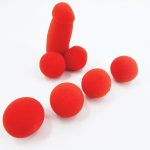 Esponja de Broma de plátano, pequeña Esponja para Hermano con 4 Bolas Rojas, Accesorios mágicos de Escenario Divertidos, Trucos Broma de Broma de Broma para Adultos ,1 Set - Imagen 2