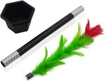 Flower Magic Wand, Easy Surprise, Magic Trick, Show Toy, Amazing Fun Toy for Kids, Adults, Wizards, 22 x 4.5 cm