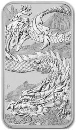 Generic Dragon Rectangular- 1 Oz Silver Coin 2023 999.9/1000 31.1 grams Silver