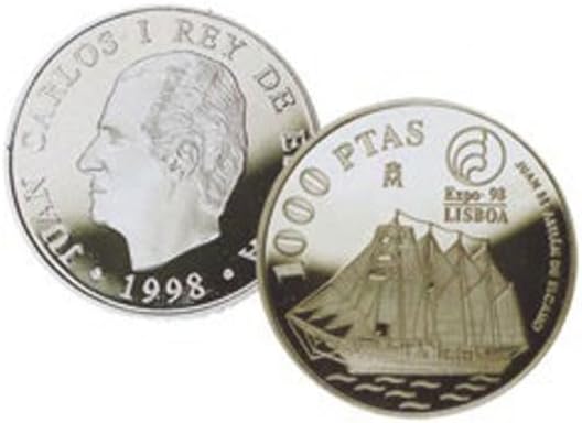 Genérico Silver Coin Spain 1998 Expo Lisbon 1000 pesetas