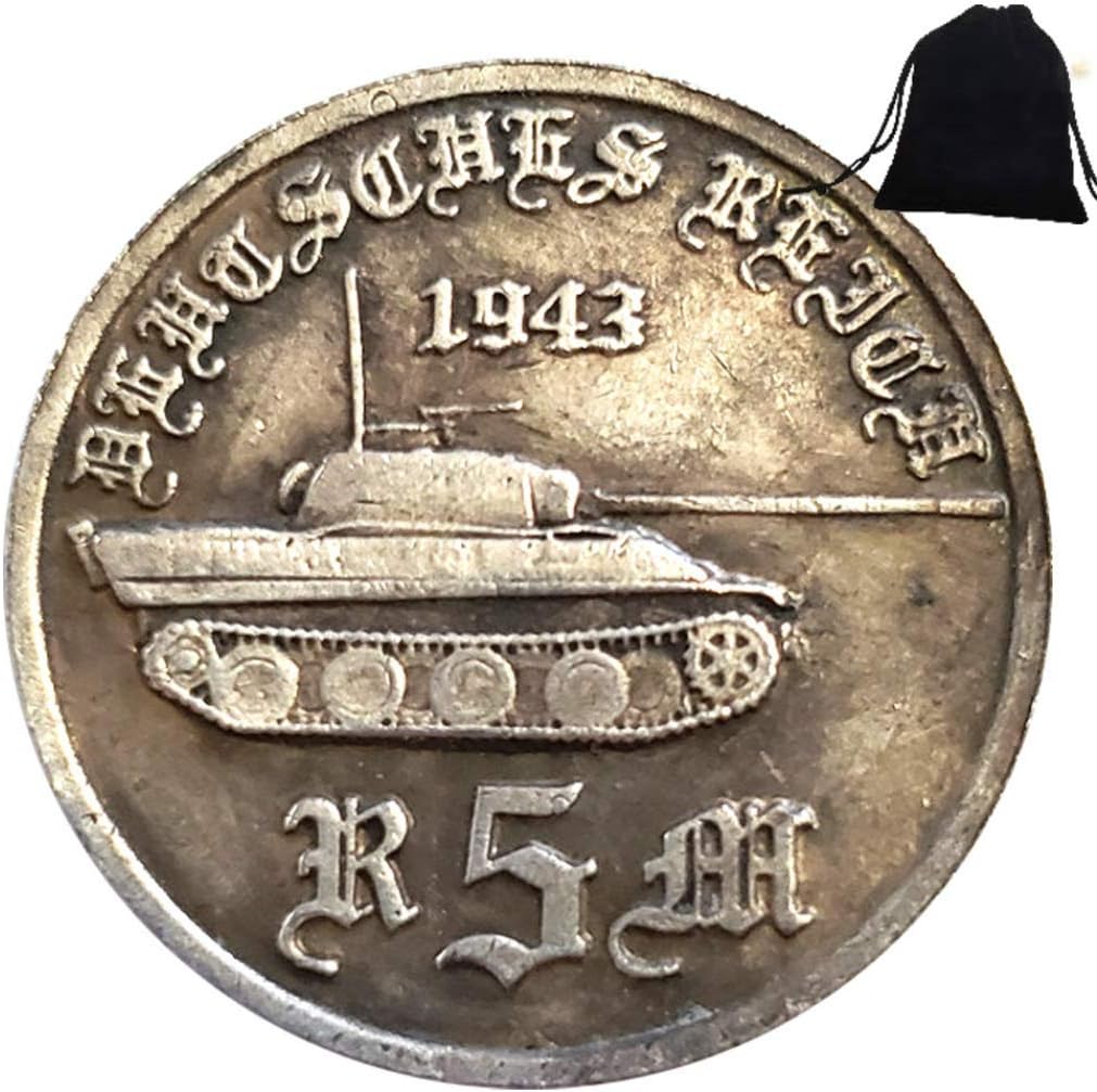 Hand Carved Germany Coin - SecWorldWar Commemorative Antique German Coin Hand Carved Germany Coin - SecWorldWar Commemorative Antique German Coin - European Brand & KaiKBax Bag