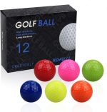 Kofull 12pcs/Pack Golf Balls Mini Golf Balls Colorful Golf Practice Balls Training Golfs (Multicolor)