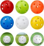 Kofull 50Pack/24 Pack 40mm Golf Practice Balls with Airflow Hole Colorful Perforated Plastic Balls for Swing Practice Driving Range Home Use Pets Kids Pool Balls Toys for Fun - Imagen 2