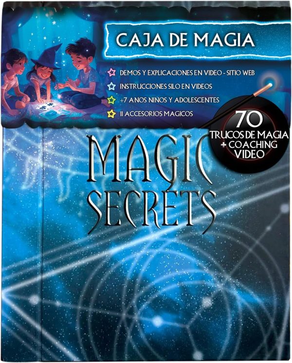 LUGY Magic Secrets - Magic Kit - 70 Tricks - Beginner/Intermediate Level - Free Tutorial Videos - Game for Kids and Teens Ages 8