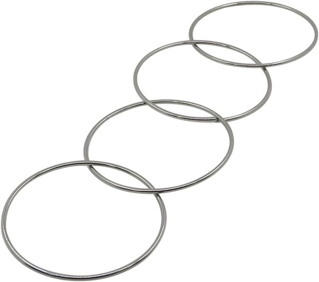 MOMOMAGE Set of 4 Chinese Link Rings (Diameter 10cm/3.94inch) Magic MOMOMAGE Set of 4 Chinese Link Rings (Diameter 10cm/3.94inch) Magic Tricks Metal Rings Magic Accessories Stage Closeup Illusion