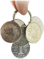 MOMOMAGE Silver Magnetic Ring Engraved PK Magic Tricks for Wizard Letters, PK Stage Magnetic Ring, Magic Trick Accessories (20mm) - Imagen 2