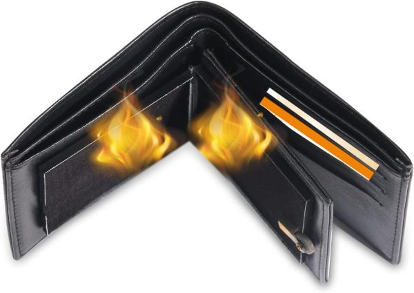 Magic Llama Wallet, Flame Wizard Trick Wallet, Magic Flame Show Wallet, Magic Wallet of Fire, Unconceivable Street Illusions, Black/White