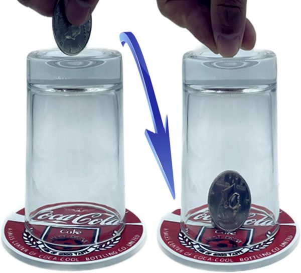 Magic Trick Through Tumbler for Adults - Indispensable Close-up Gimmick for Parties, Games and Gatherings - Easy to Achieve with Awesome Results (Red)